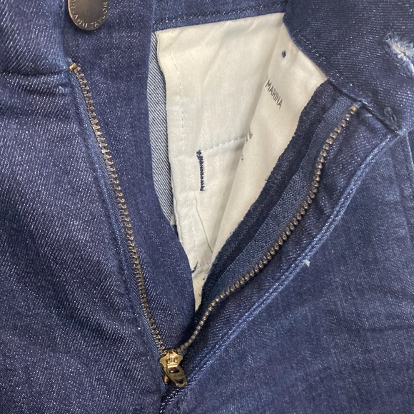 COPY - Ann Taylor dark wash cropped wide leg high- rise jean | size 6 petite - Picture 10 of 13